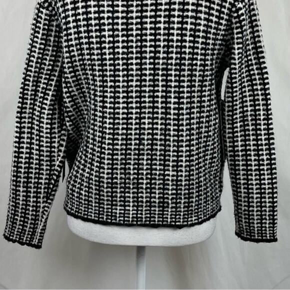 Rachel Zoe Black White Double Breasted Academia Sweater Jacket NWT Size XS - Picture 8 of 13